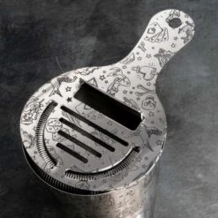 Tattoo Stainless Steel 5 Piece Cocktail Set Tin-on-Tin Shaker, Jigger, Spoon And Strainer -UrbanBar Shop UB3554 2