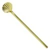 Gold Scallop Straw Stirrer 18cm (pack Of 6)